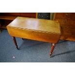 A 19th century mahogany Pembroke table, with lateral frieze drawer, 90cm wide.