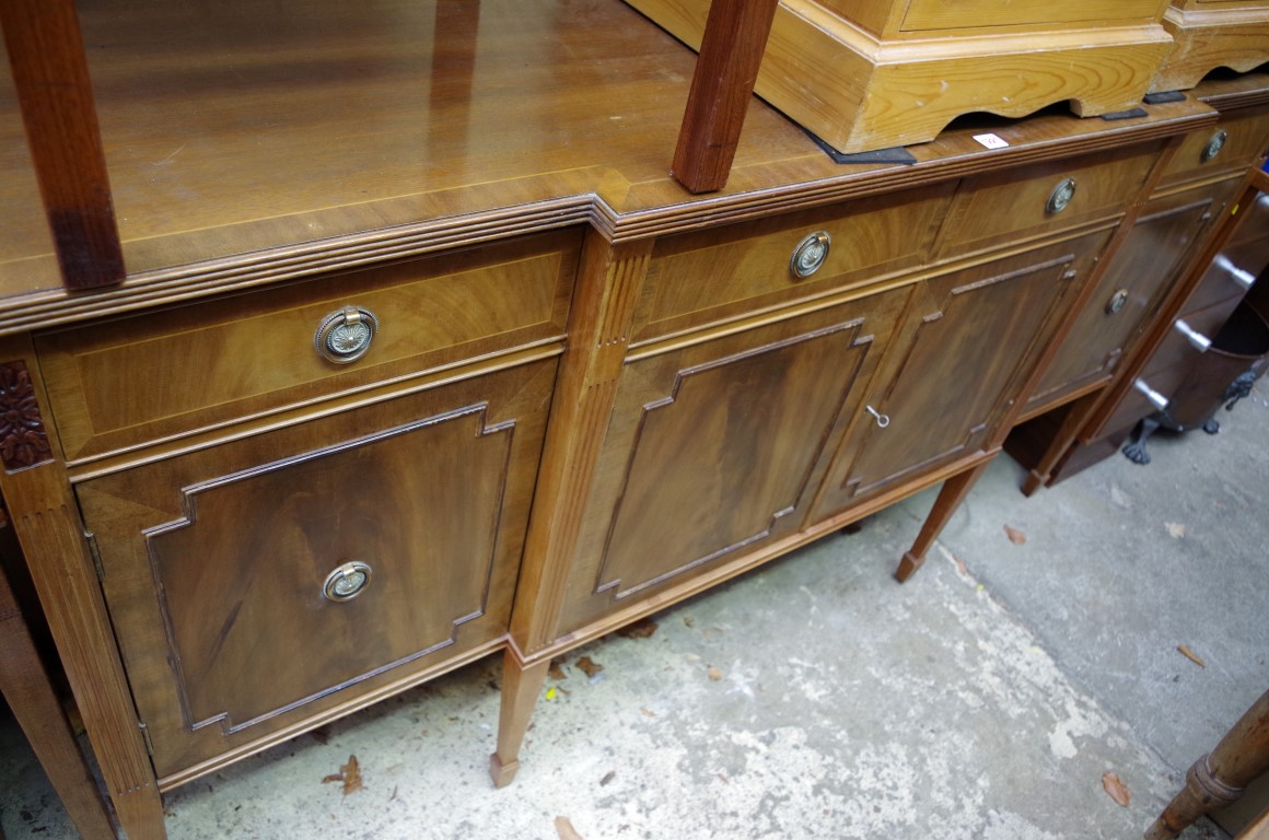 A reproduction mahogany breakfront sideboard, 176cm wide. - Image 2 of 2