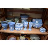 A small collection of Wedgwood jasperware.