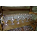 A part suite of 19th century drinking glasses.