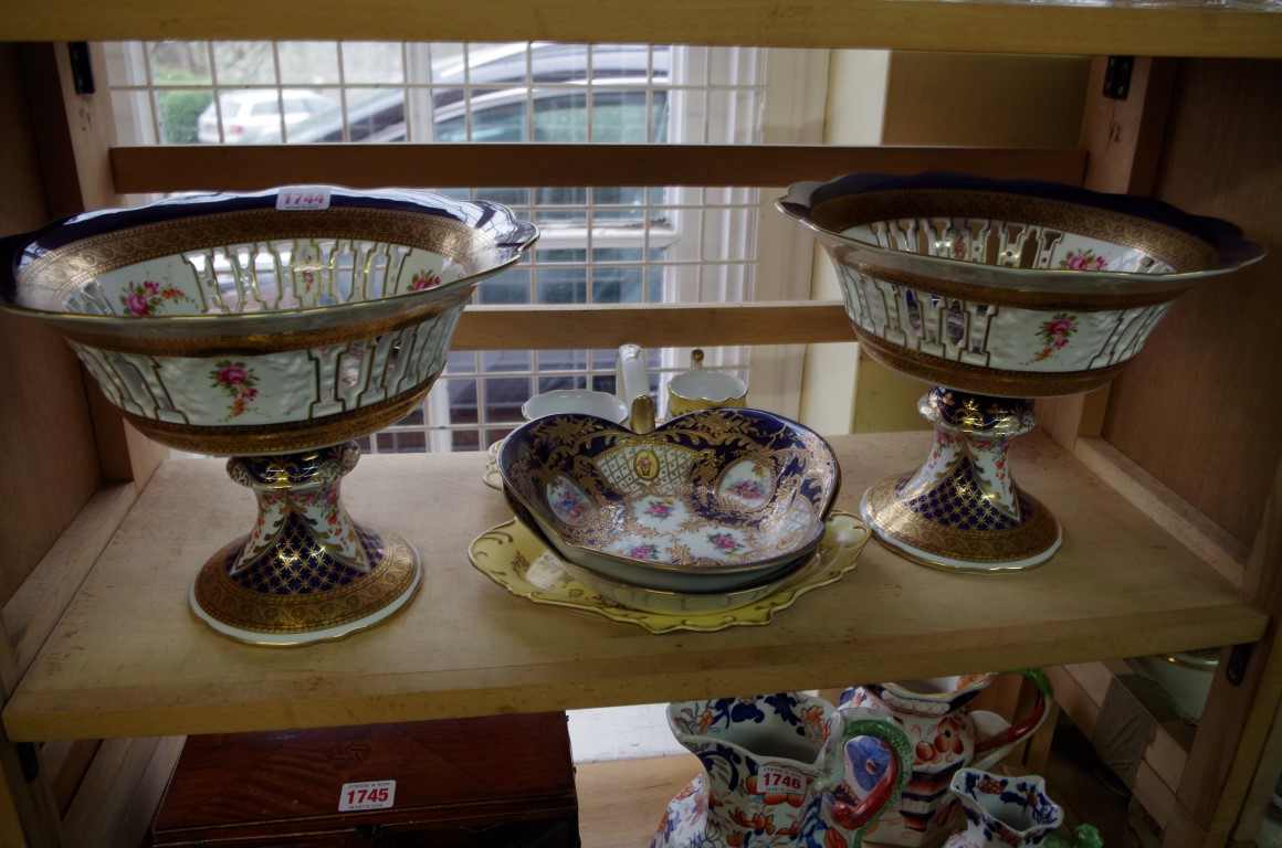 A small quantity of Sevres style porcelain.