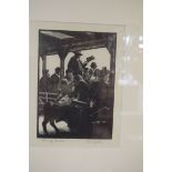 Clare Leighton, 'The Calf Auction', signed and titled, woodcut, I.18.5 x 13.5cm.