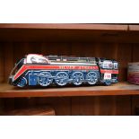 A Made in Japan tin plate battery operated steam train,