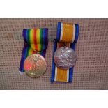 Medals: a WWI pair to: 172804 Pte F H Potter MGC, comprising: Victory Medal and War Medal.