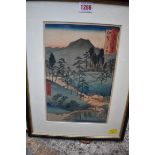 A collection of ten Japanese woodblock prints.