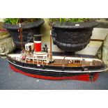 A vintage scratch built model of the steamer 'Glengarth', Liverpool, 122cm long.