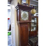 A George III oak and mahogany banded eight day longcase clock,