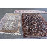 An Eastern rug having geometric field;