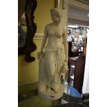 A Victorian Copeland figure of 'The Dancing Girl Reposing', 44.5cm high.