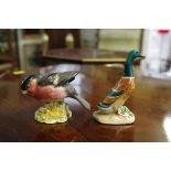 Beswick:a bullfinch and a mallard.