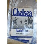 A collection of Chelsea FC programmes, circa late 1960s onwards.