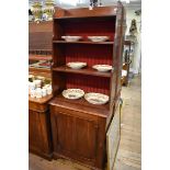 A pair of Georgian and later mahogany bookcases, 64.5cm wide.