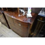 A Regency mahogany bowfront chest of drawers, 91.5cm wide.