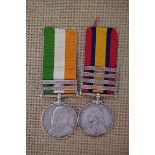 Medals: a South Africa pair to: 5035 Pte Morgan T, 2nd Btn King's Shropshire Light Infantry,