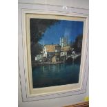 Leon V..., 'Henley On Thames', indistinctly signed and titled, colour etching, pl.21.5 x 16.5cm.
