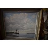 Hugh Boycott-Brown, 'Pin Mill, Suffolk', signed, oil on canvas, 49 x 59cm,