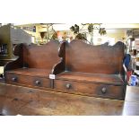 A 19th century mahogany bookshelf, with two apron drawers, 74.5cm wide.