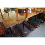 A George IV mahogany extending dining table, 281cm extended.