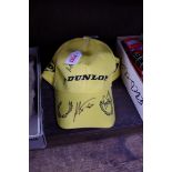 Automobilia: an autographed Dunlop cap. Provenance: by repute acquired at 2001 RAC Rally.