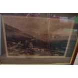 Three various pencil signed monchrome sporting prints, largest I.42 x 77cm.