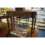 A Regency mahogany tea table, with double gateleg, 86.5cm wide.