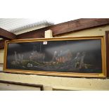 Ken Hammond, a boat on a shoreline, signed and dated 1972, pastel, 24 x 80cm.