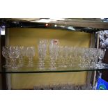 A matched suite of ninety-six Edinburgh crystal glasses, (minor variations), all with boxes.