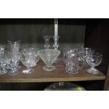 A collection of glassware.