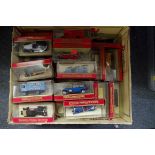 Approximately thirty-six red boxed Models of Yesteryear.