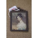 An old portrait miniature. Condition Report: size of visible image is 5.8 x 4.8cm.