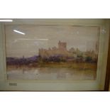 George Dunberton Hiscox, 'A View of Windsor Castle from the River', signed, watercolour, 42.