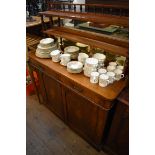 A Victorian walnut and inlaid chiffonier, 104cm wide.