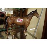 Beswick: three Beswick horses, comprising: huntsman's horse, 1484,