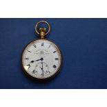 A 9ct gold open face Tempus Fugit pocket watch, by Thomas Russell & Son, Liverpool,