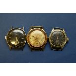 Three vintage gentleman's wristwatches,