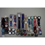 Swatch Watch: three cased and twenty seven Swatch Pop watches, fourteen with wrist bands.
