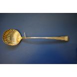 A George III silver Old English and bead pattern soup ladle, by Joseph Steward ll, London 1781,