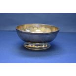 A plain silver circular pedestal bowl, by George Unite & Sons, Birmingham 1921, 10cm, 116g.