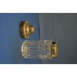 A Victorian silver topped cut glass castor,