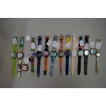 Swatch Watch: fourteen 1990 Swatch watches.