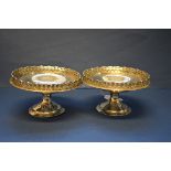 A pair of silver pedestal tazzas, by Mappin & Webb, London 1927,