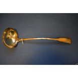 A Scottish provincial silver fiddle pattern ladle, by R N (unidentified), Dundee 1865, 212g.