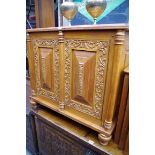 An Eastern carved hardwood side cabinet, 75cm wide.