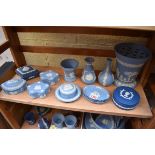 A collection of Wedgwood jasperware.