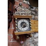 Two Dutch 'Zaandam' brass mounted wall clocks, each approx.