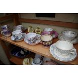 A collection of 19th century and later pottery and porcelain.