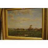 Edwin Harris, a landscape, signed, oil on canvas, 29 x 37cm.