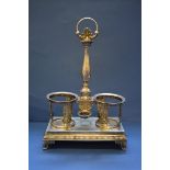 A French Napoleon I silver decanter stand, marked for Paris, 34cm high.