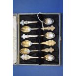 A cased set of six silver plated Rolex teaspoons, by Boucherer of Switzerland.