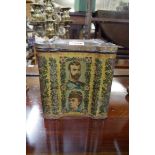 A Victorian royal commemorative biscuit tin, 18.5cm high.